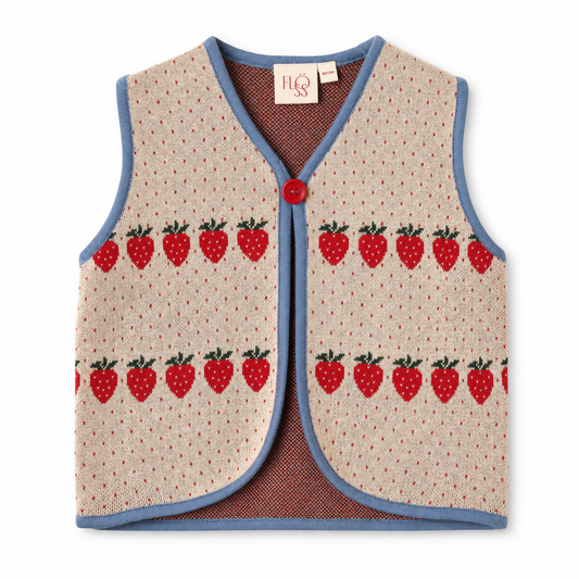 [Floss]Louise Vest- Warm Cotton Berry