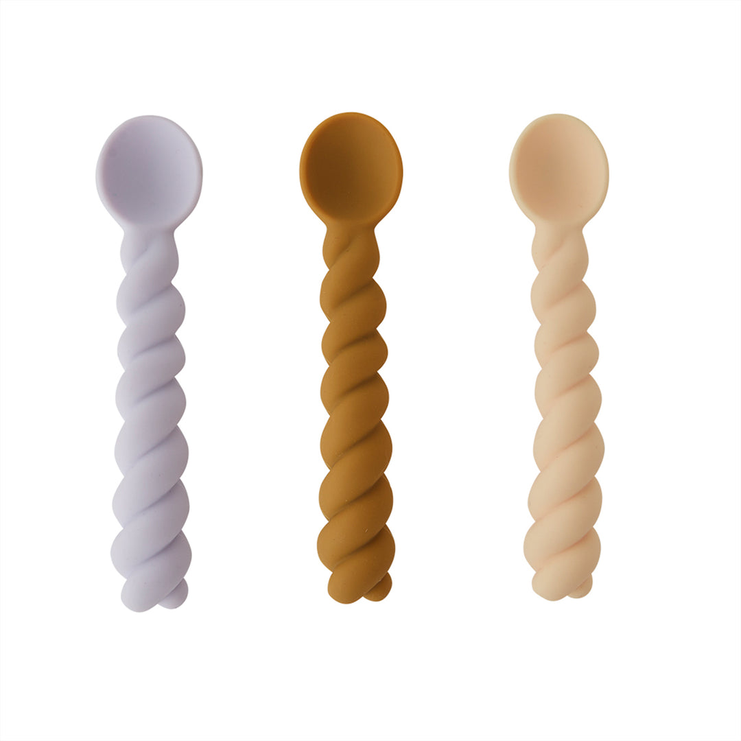 [OYOY] Mellow Spoon Pack of 3 - Lavender/Vanilla/Light Rubber