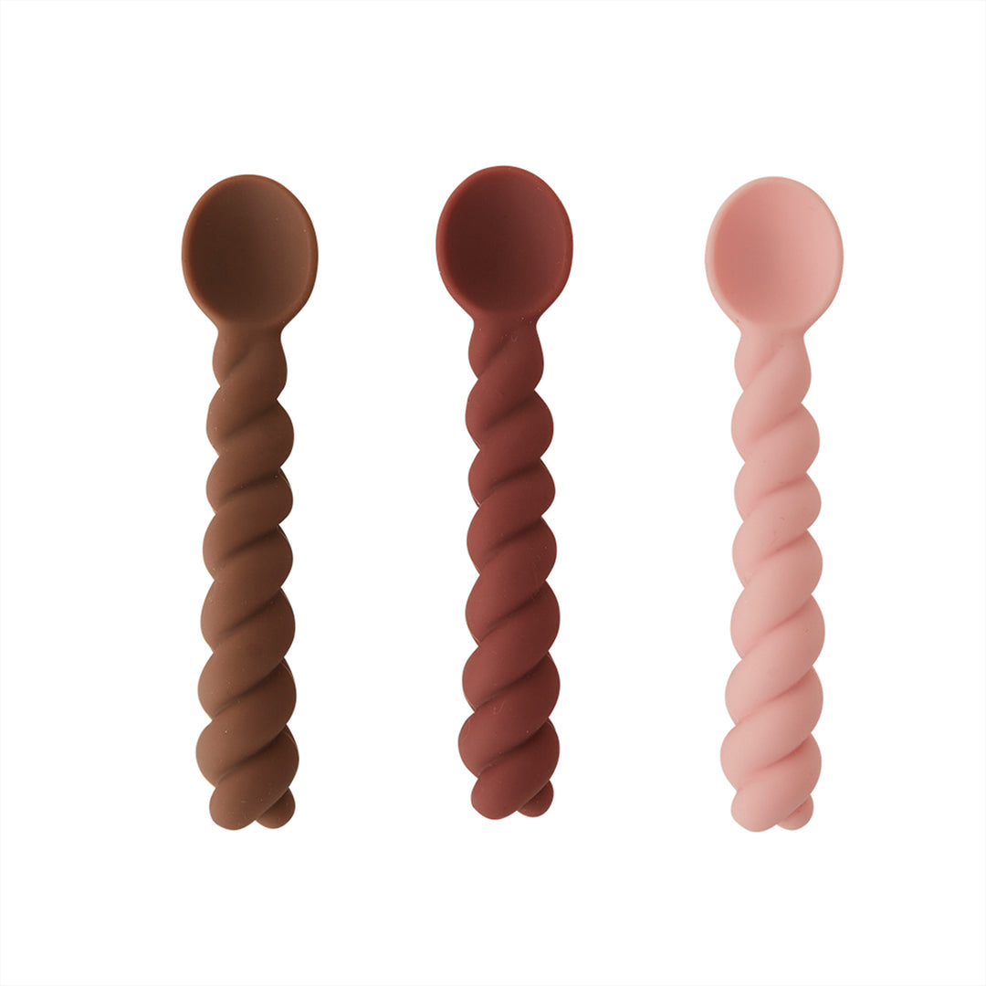 [OYOY] Mellow Spoon Pack of 3 - Nutmeg / Rose / Choko