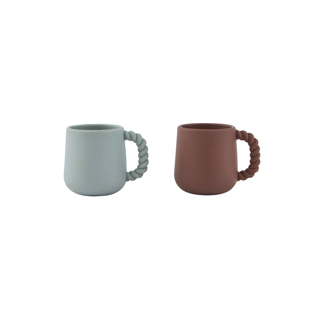 [OYOY] Mellow Cup - Pack of 2 Choko/ Pale Mint