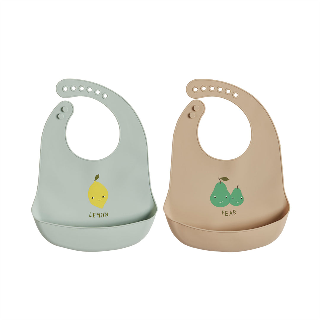 [OYOY] Yummy Silicone Bib - Minty / Camel