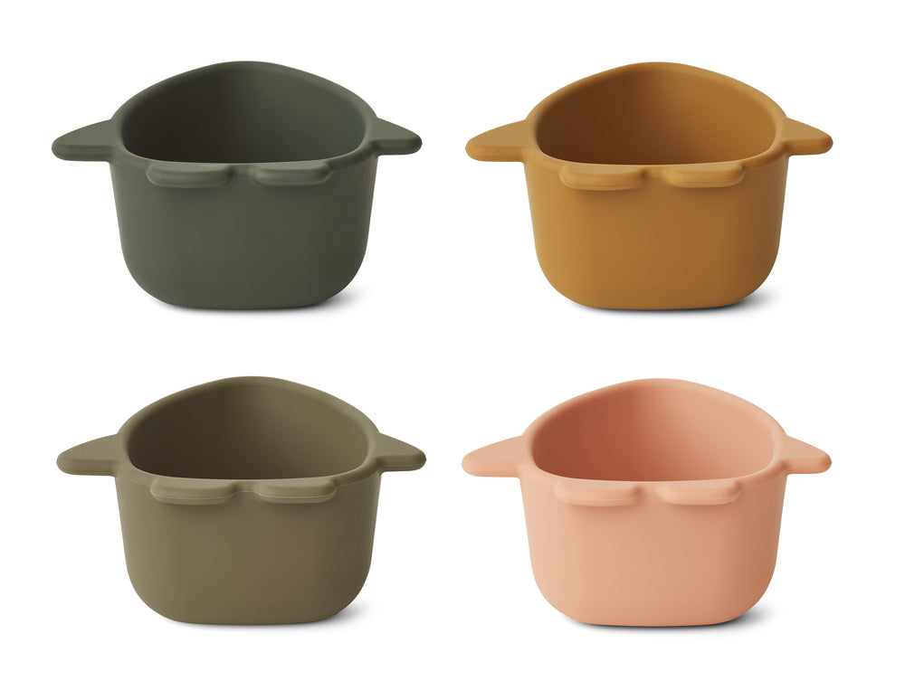 [Liewood] Malene Silicone Bowls 4pack - Space Multi Mix