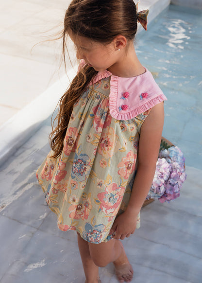 [Bachaa] Ice Flow Blouse & Short Set - Watercolor print