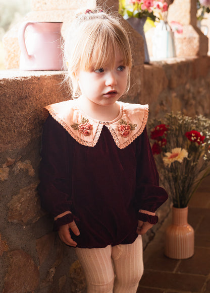 [Bachaa] Angel Romper - Burgundy