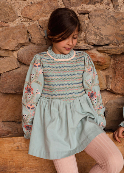 [Bachaa] Ma Cherie Blouse/ Short Dress - Blue