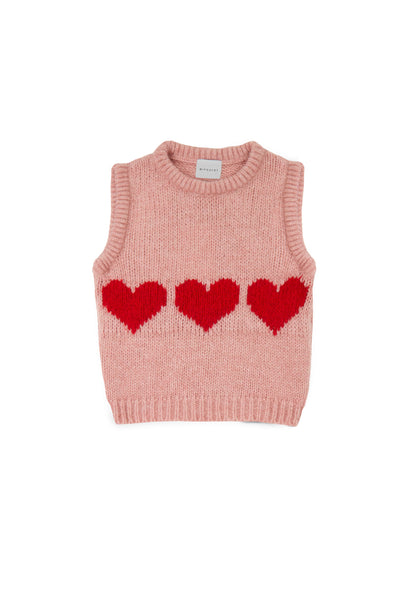 [Mipounet] Petra Heart Waistcoat - Pink/Red
