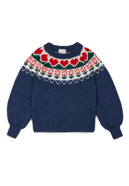 [Mipounet] Greta Nortic Sweater - Dark Blue