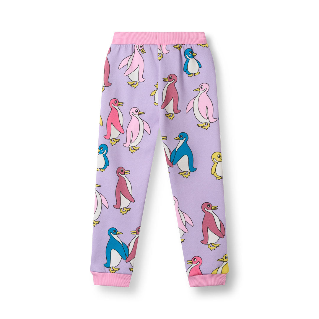 [Smafolk] Macoun Sweatpants With Penguins - Heather Purple