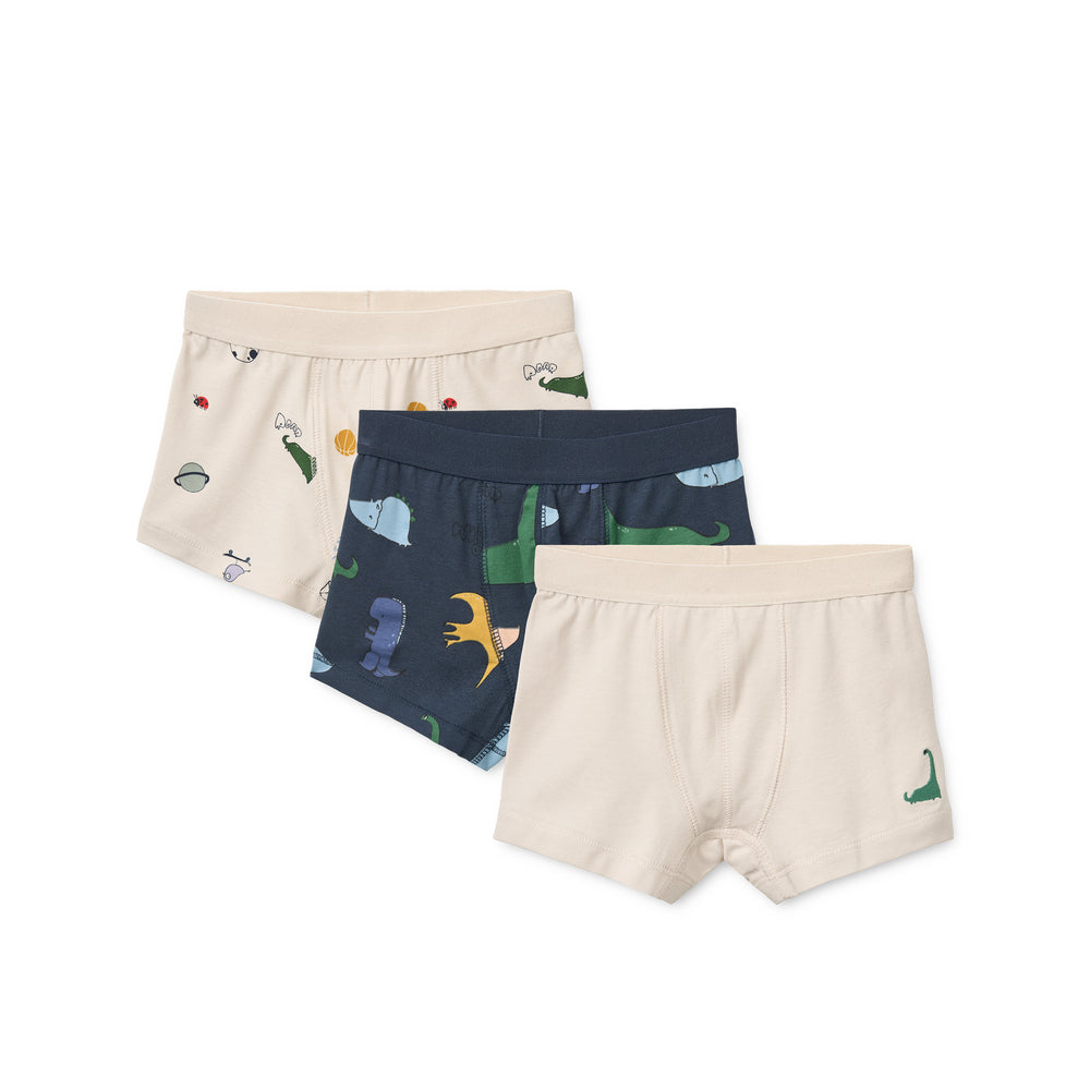 [Liewood]Marvin Boxers 3-Pack Dino Roar Mix