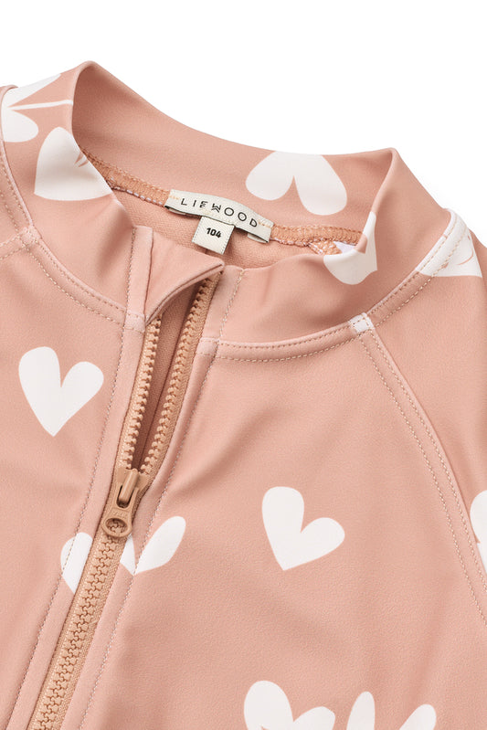 [Liewood] Max Stripe LS Swim Jumpsuit - Sweethearts / Pale