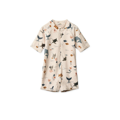 [Liewood] Max Swim Jumpsuit - Sea Creatrue /  Sandy