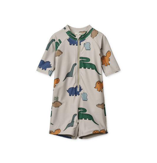 [Liewood] Max Swim Jumpsuit - Dinosaurs / Mist
