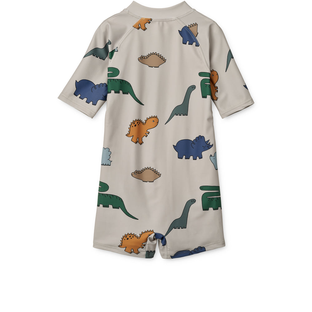 [Liewood] Max Swim Jumpsuit - Dinosaurs / Mist