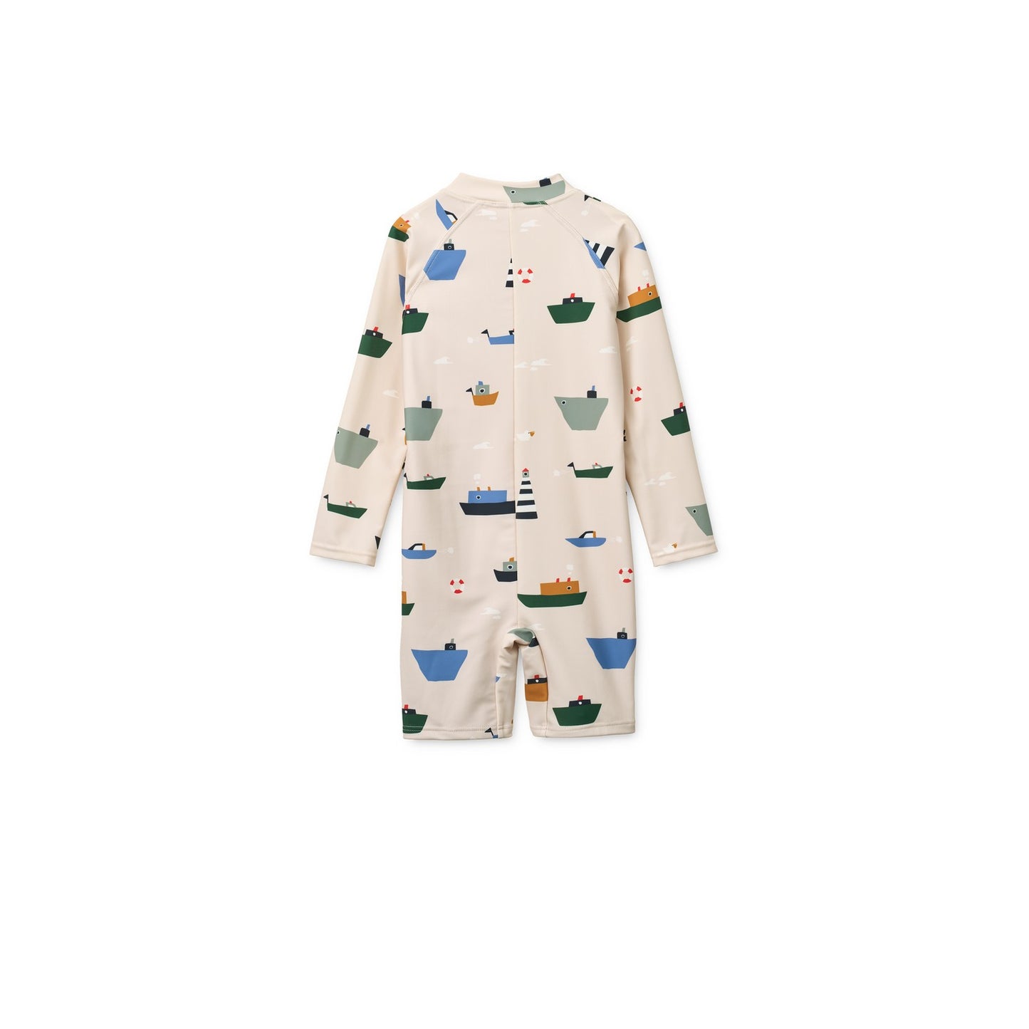 [Liewood] Max Stripe LS Swim Jumpsuit - Sailing / Sandy