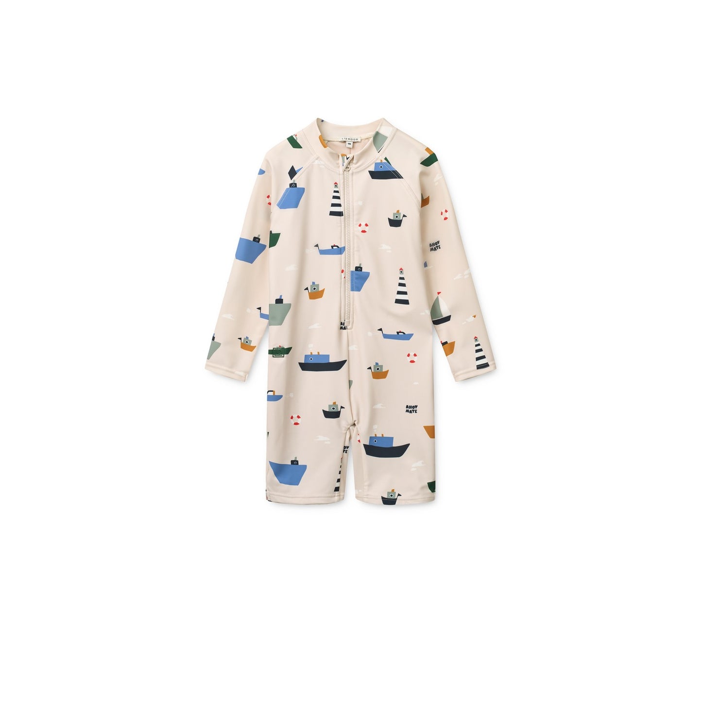 [Liewood] Max Stripe LS Swim Jumpsuit - Sailing / Sandy