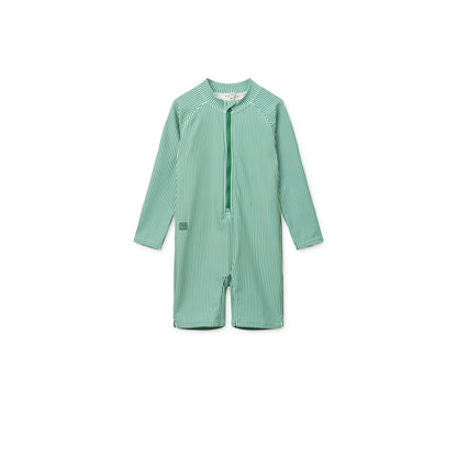 [Liewood] Max Stripe LS Swim Jumpsuit - Bright Garden / Creme De La Creme