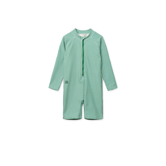 [Liewood] Max Stripe LS Swim Jumpsuit - Bright Garden / Creme De La Creme
