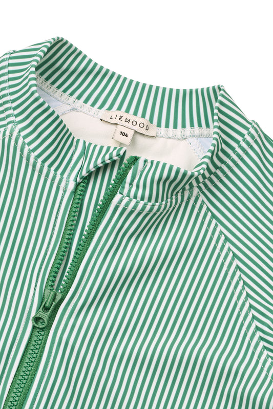 [Liewood] Max Stripe LS Swim Jumpsuit - Bright Garden / Creme De La Creme