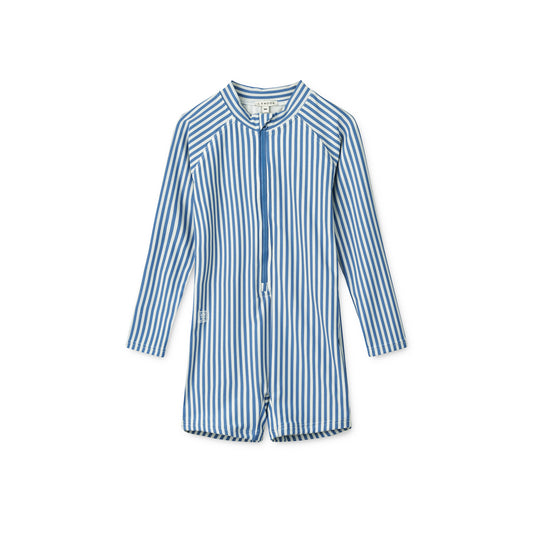 [Liewood] Max Stripe Longsleeve Swim Jumpsuit - Riverside