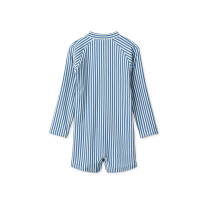 [Liewood] Max Stripe Longsleeve Swim Jumpsuit - Riverside