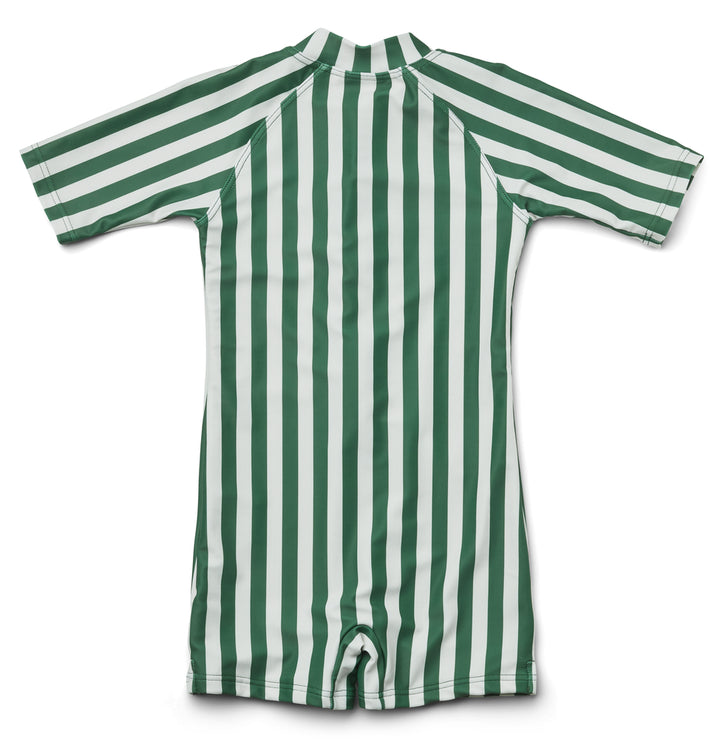 [Liewood] Max Swim Jumpsuit Stripe Garden Green/Sandy