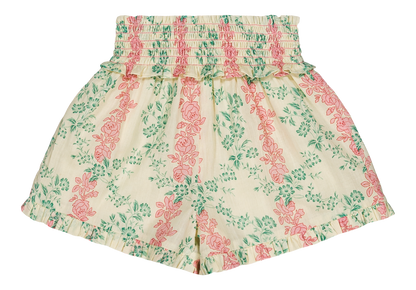 [Bachaa] Mellow Yellow Blouse & Short Set - Arabesque print