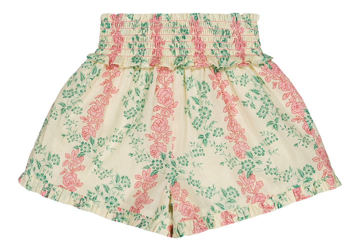 [Bachaa] Mellow Yellow Blouse & Short Set - Arabesque print