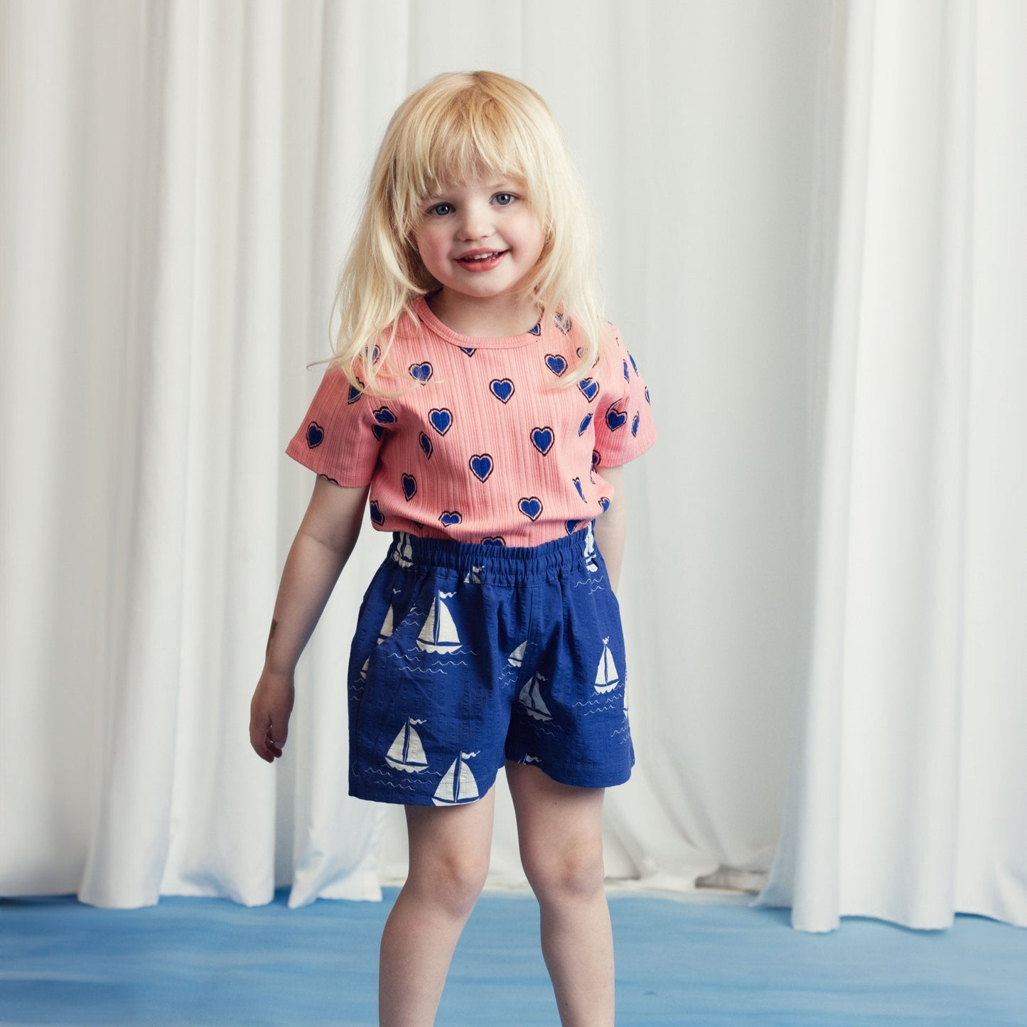 [Mini Rodini] Sailing Boats Aop Woven Shorts - Blue