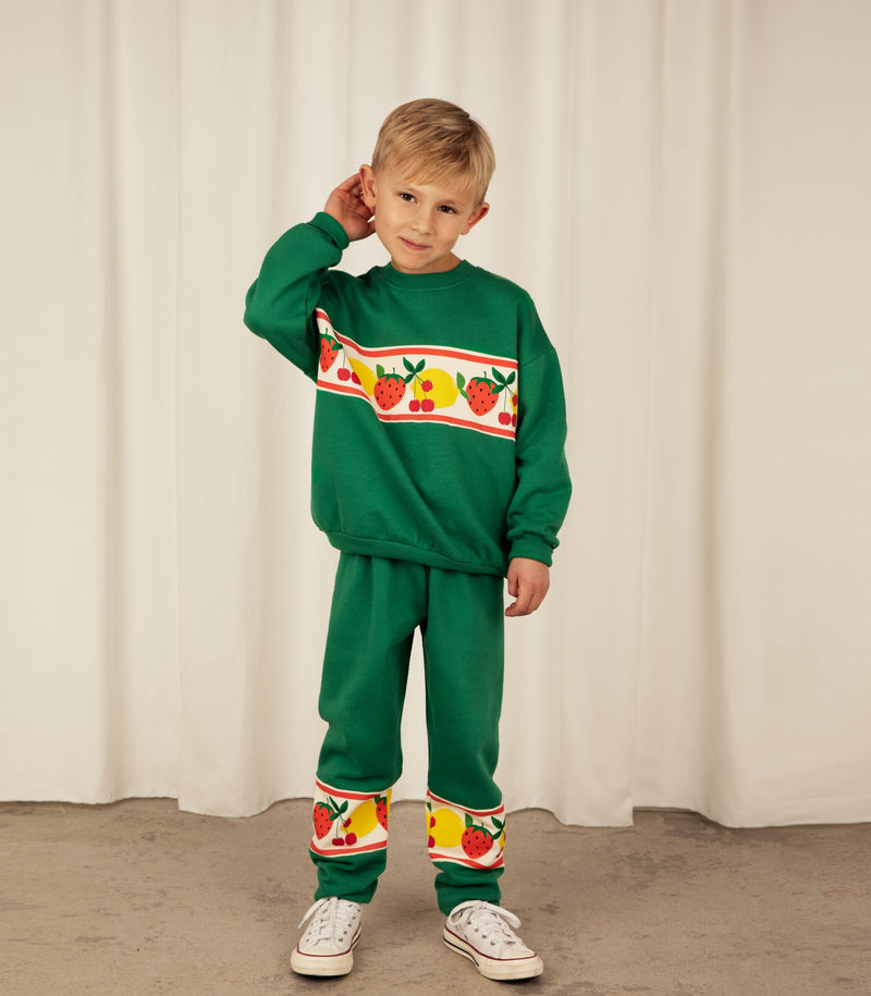 [Mini Rodini] Fruits border sweatshirt green