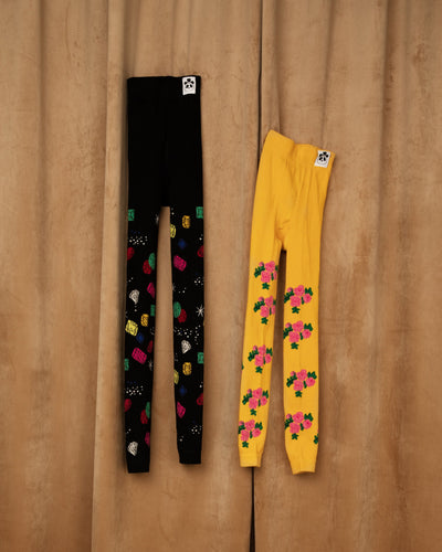 [Mini Ridini] Roses Tights - Yellow