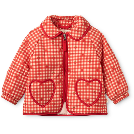[Floss]Molly Padded Jacket - Red Berry Gingham