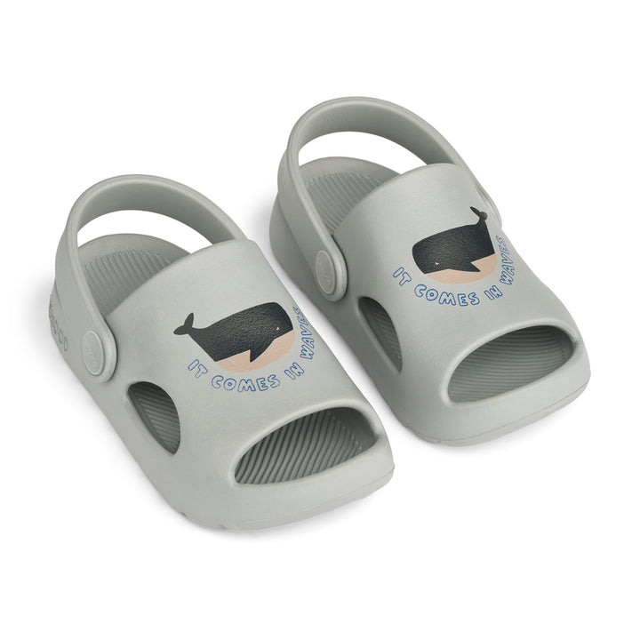 [Liewood] Morris Sandals - Whales / Cloud Blue