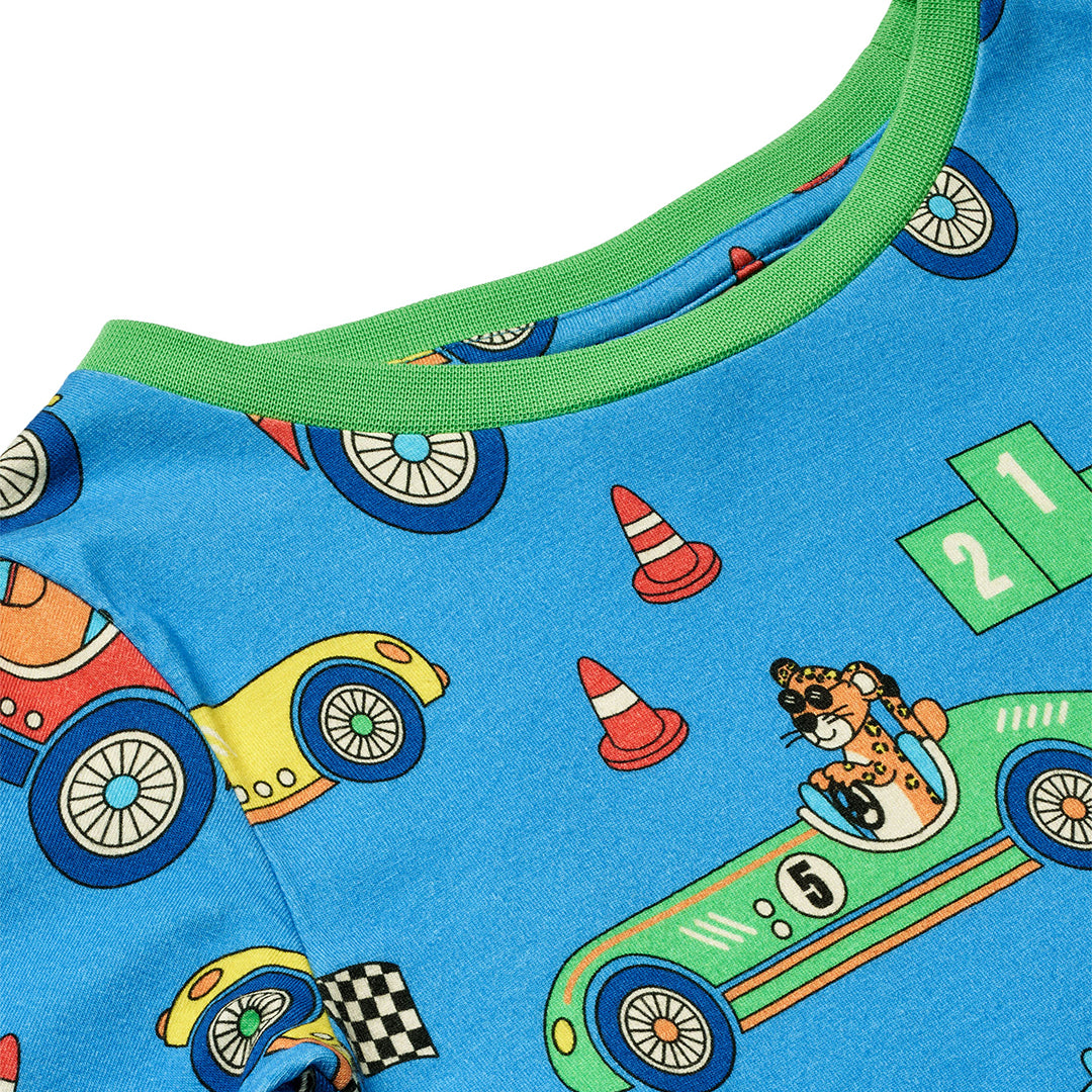 [Smafolk] Nightwear Set With Racing Car - Tropic Sea