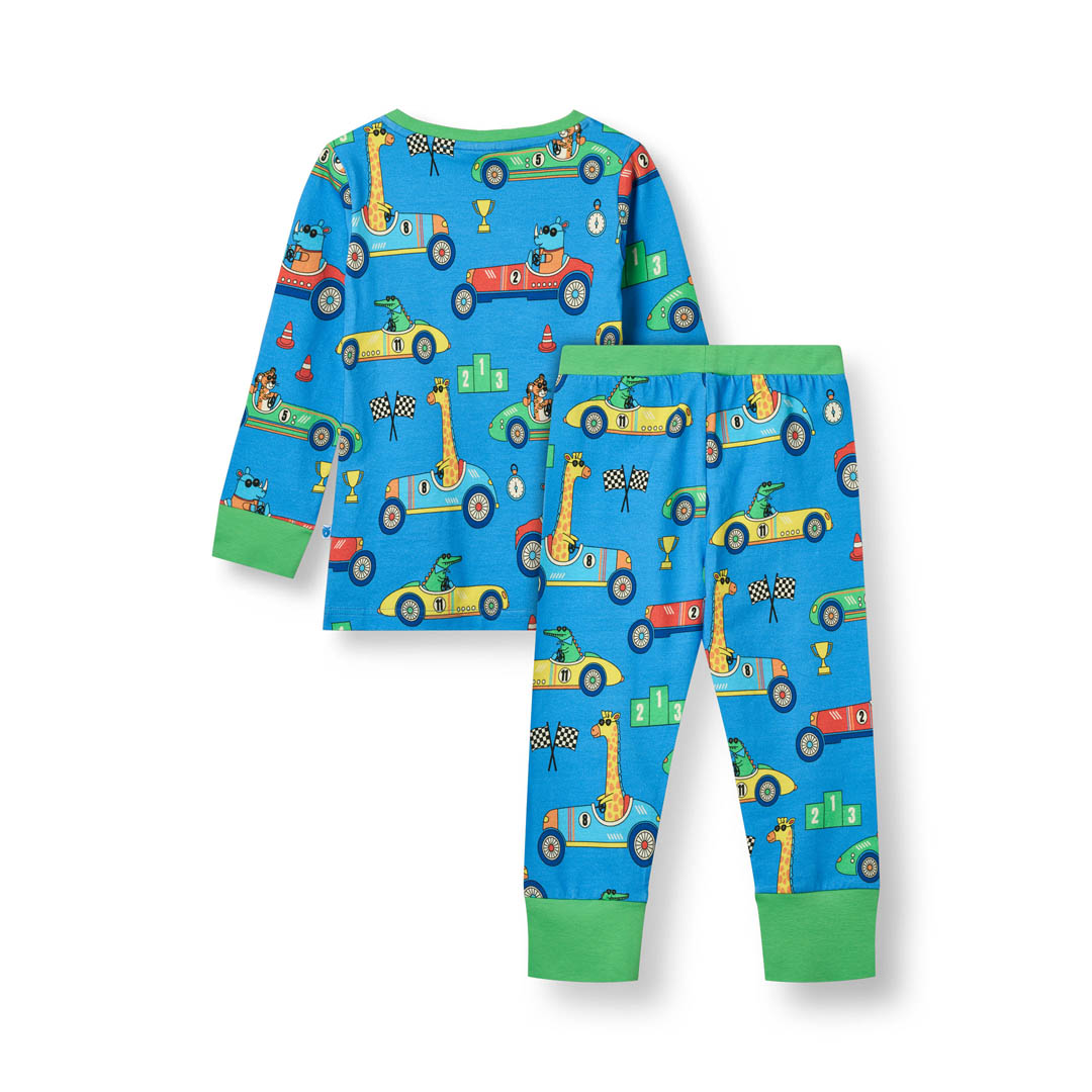 [Smafolk] Nightwear Set With Racing Car - Tropic Sea