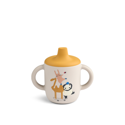 [Liewood] Neil Sippy Cup - Around The World/ Sandy