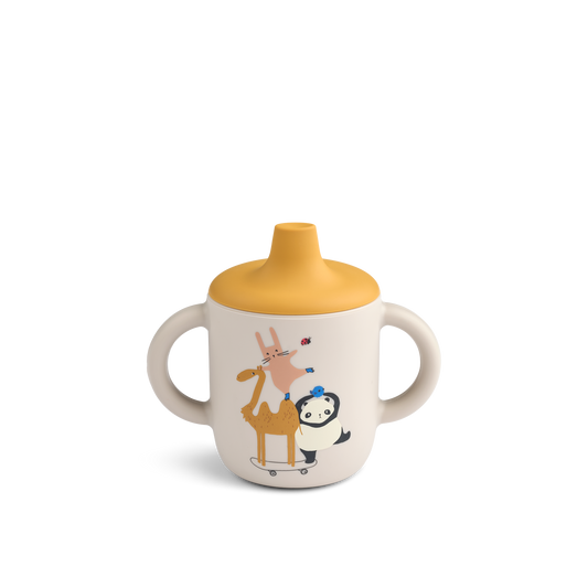 [Liewood] Neil Sippy Cup - Around The World/ Sandy