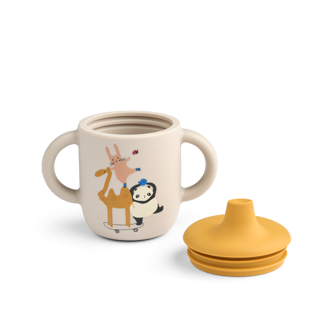 [Liewood] Neil Sippy Cup - Around The World/ Sandy