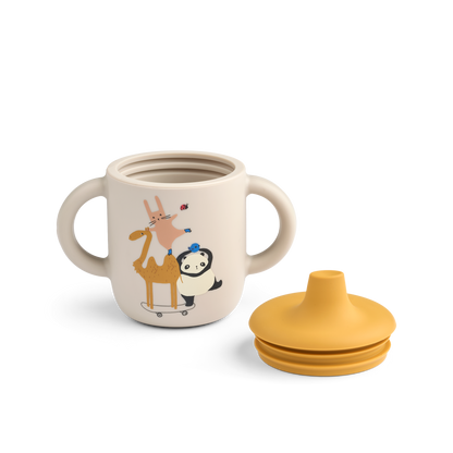 [Liewood] Neil Sippy Cup - Around The World/ Sandy