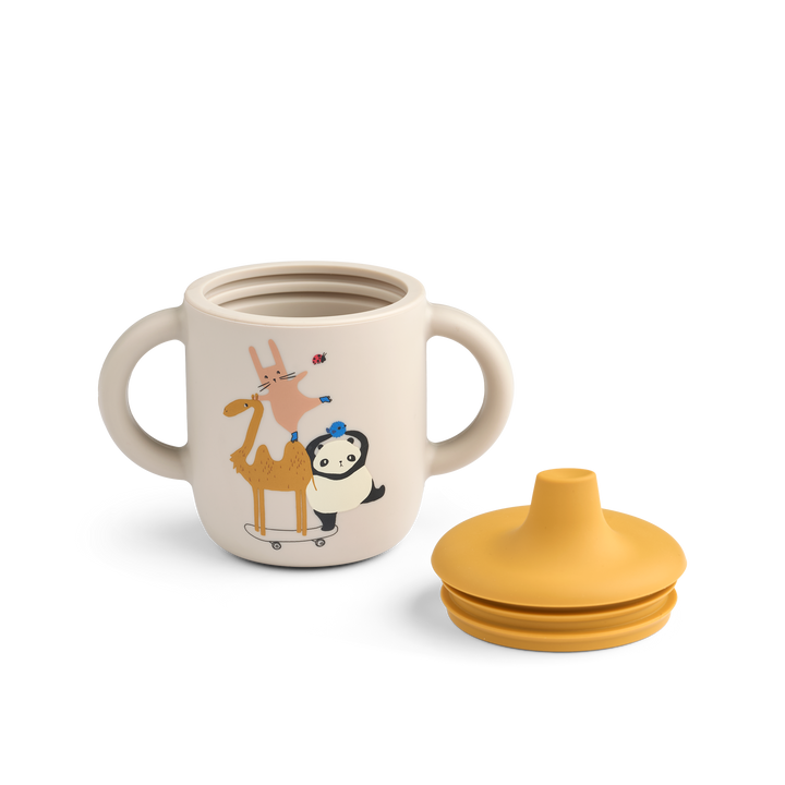 [Liewood] Neil Sippy Cup - Around The World/ Sandy