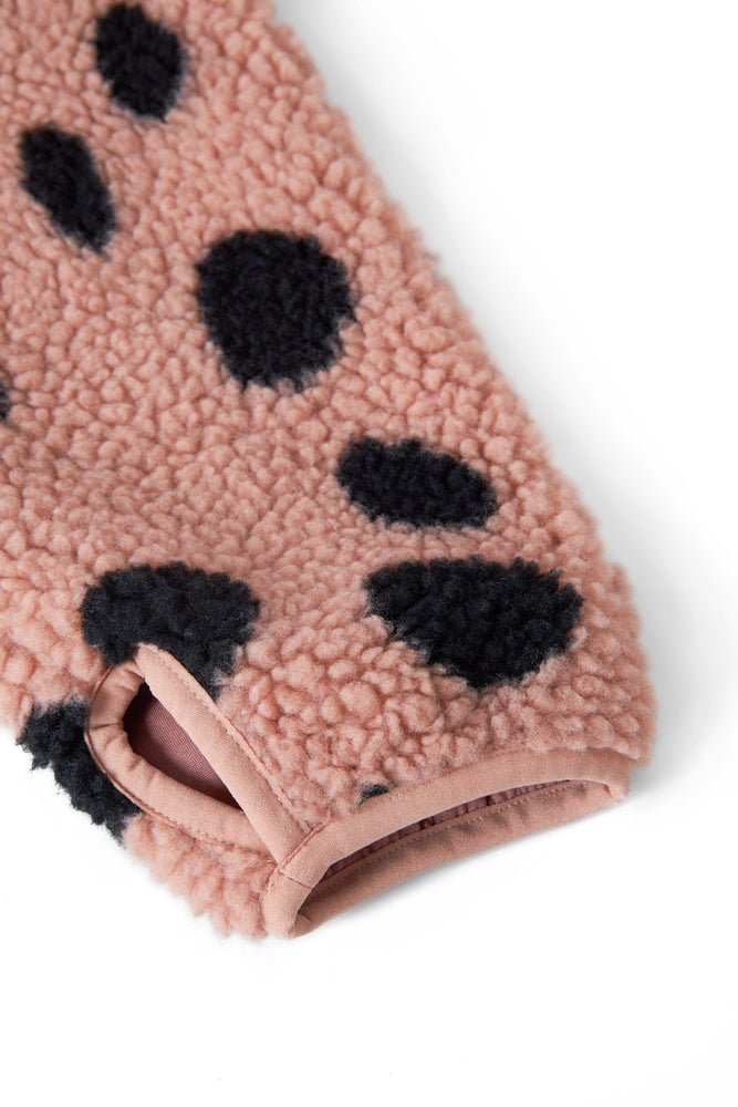 [Liewood][Mummy Size]Nelson Adult Pile Jacket - Mega Leo Spot / Pale Tuscany