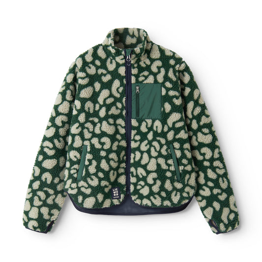 [Liewood][Mummy Size]Nelson Adult Pile Jacket - Mega Leo / Garden Green