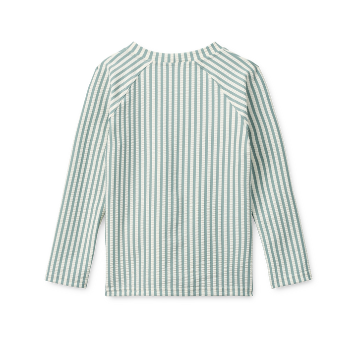 [Liewood] Noah Seersucker Longsleeve Swim Tee - Stripe Peppermint
