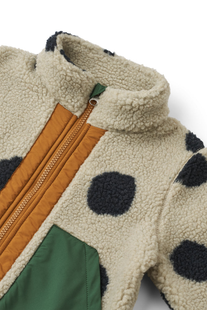 [Liewood] Noam Pile Jacket - Spot Dots / Mist