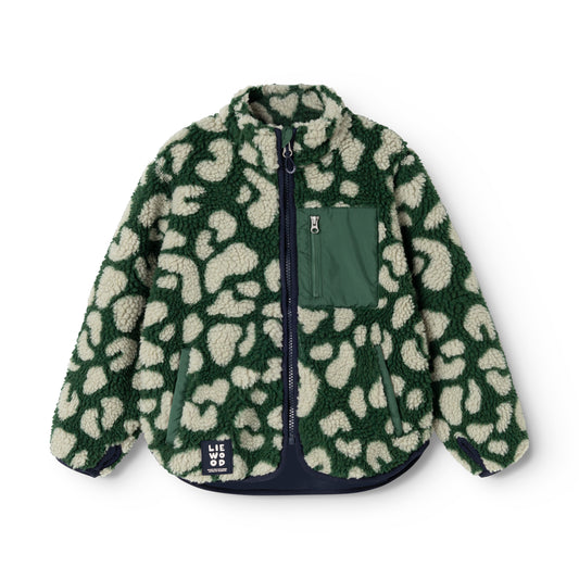 [Liewood]Nolan Pile Jacket -  Mega leo / Garden green