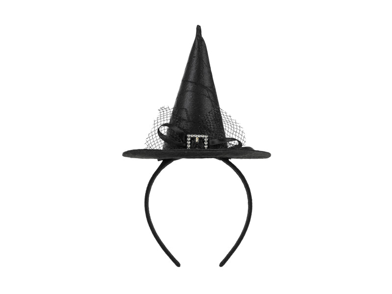 [PartyDeco]Witch Hat Headband, 17x28 cm, black