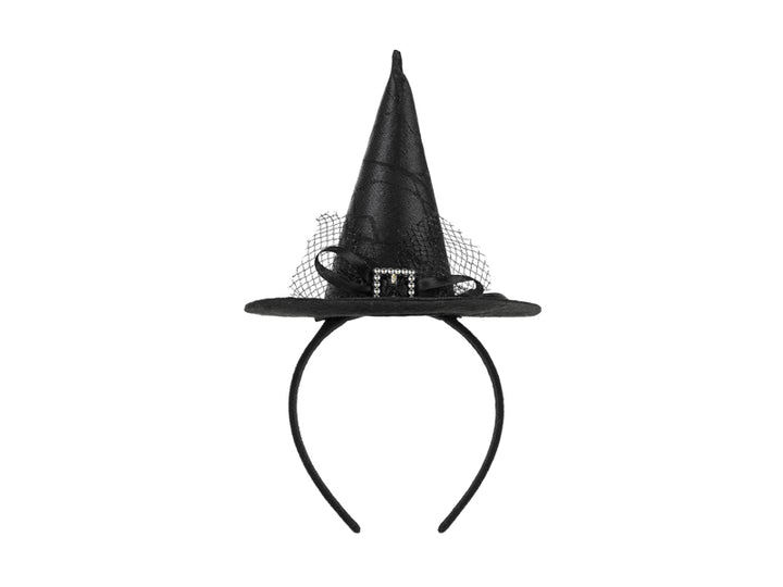 [PartyDeco]Witch Hat Headband, 17x28 cm, black