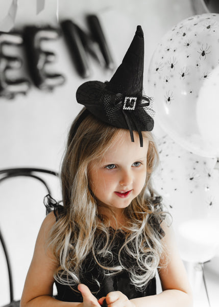 [PartyDeco]Witch Hat Headband, 17x28 cm, black