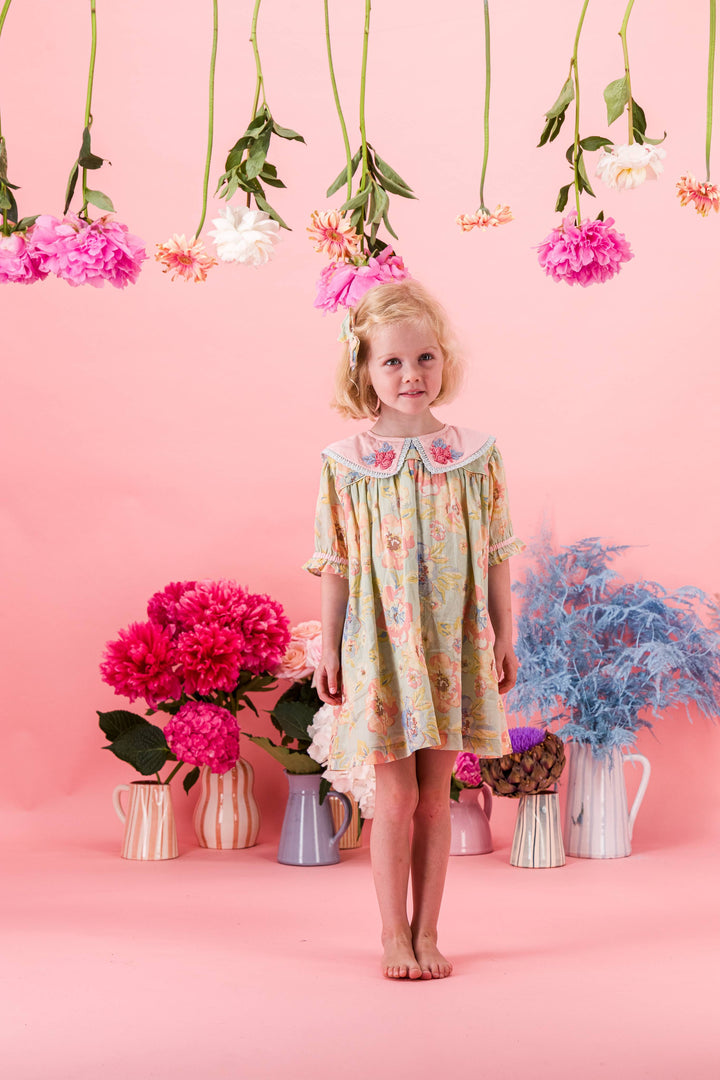 [Bachaa]Opaline Blouse / Short Dress - Watercolor print