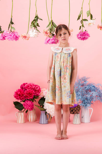 [Bachaa] Azur Robe Dress - Watercolor Print