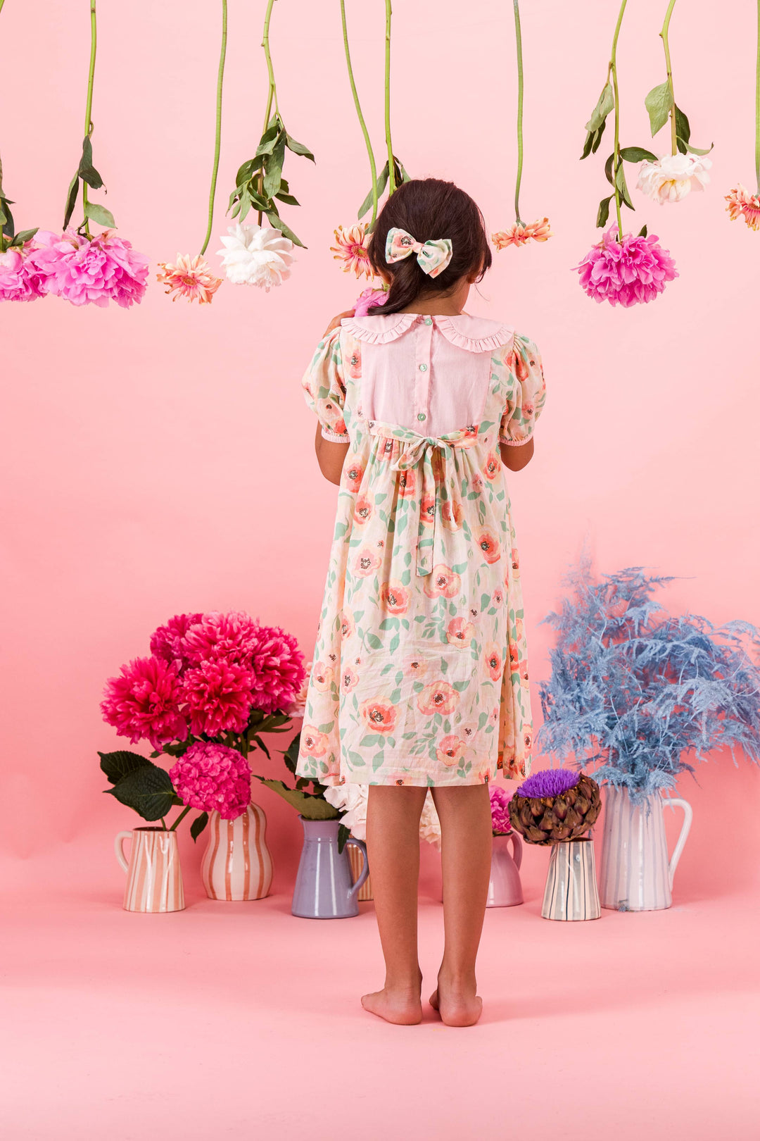 [Bachaa] Ballet Slippers Robe Dress - Poppy Print